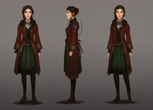 trench coat,long coat,old coat,women's clothing,elven,costume design,imperial coat,overcoat,lilian gish - female,female doctor,concept art,women clothes,winter clothing,coat,mountain vesper,victorian fashion,main character,bunches of rowan,winter clothes,frock coat,Illustration,Abstract Fantasy,Abstract Fantasy 15