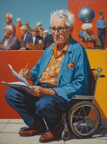 erich honecker,elderly man,pensioner,enzo ferrari,elderly person,man with a computer,sculptor ed elliott,artist portrait,pensioners,matruschka,bill woodruff,meticulous painting,grandpa,salvador guillermo allende gossens,klinkel,graeme strom,sports center for the elderly,men sitting,older person,senior citizen,Illustration,Realistic Fantasy,Realistic Fantasy 24