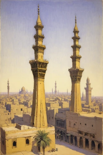 minarets,islamic lamps,masjid nabawi,al azhar,ibn tulun,ibn-tulun-mosque,alabaster mosque,mosques,hassan 2 mosque,al nahyan grand mosque,king abdullah i mosque,the hassan ii mosque,islamic architectural,qasr al watan,grand mosque,the cairo,sultan qaboos grand mosque,city mosque,cairo tower,cairo,Art,Artistic Painting,Artistic Painting 50