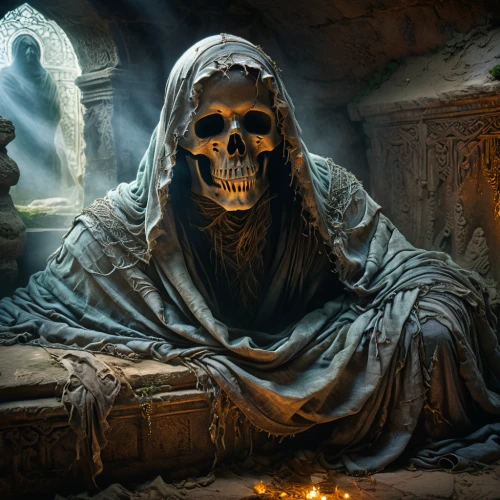 skull statue,skull bones,sepulchre,undead warlock,death god,vanitas,skeleltt,death's head,day of the dead skeleton,crypt,skull sculpture,grim reaper,memento mori,grave jewelry,life after death,mortuary temple,death's-head,dance of death,days of the dead,day of the dead frame,Photography,General,Fantasy