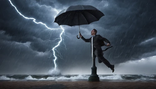 man with umbrella,risk management,rainmaker,thunderstorm mood,conceptual photography,brolly,weatherman,photo manipulation,meteorology,severe weather warning,overhead umbrella,bad weather,monsoon,strom,the storm of the invasion,travel insurance,heavy rain,house insurance,stock photography,storying,Photography,Artistic Photography,Artistic Photography 11