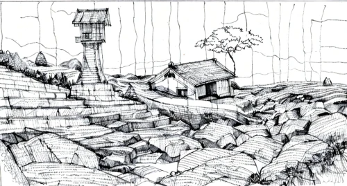 game drawing,stone houses,mountain settlement,mountain huts,roof landscape,house drawing,house in mountains,karst landscape,roofs,log home,hand-drawn illustration,nubble,lonely house,mountain hut,peter-pavel's fortress,house roofs,pencils,wooden houses,crosshatch,hanging houses,Design Sketch,Design Sketch,Fine Line Art