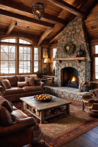 fire place,fireplaces,alpine style,wooden beams,family room,log home,log cabin,fireplace,luxury home interior,rustic,the cabin in the mountains,warm and cozy,chalet,log fire,fireside,living room,lodge,new england style house,sitting room,beautiful home,Illustration,Black and White,Black and White 28