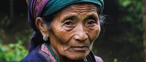 old woman,vietnamese woman,ha giang,elderly lady,peruvian women,grandmother,sapa,asian woman,pachamama,tibetan,older person,guizhou,indian woman,elderly person,pensioner,old age,nomadic people,elder,woman portrait,asian conical hat,Illustration,Japanese style,Japanese Style 05