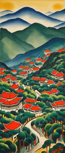 khokhloma painting,choi kwang-do,matruschka,shirakami-sanchi,panokseon,santa fe,japan landscape,shirakawa-go,travel poster,rice terrace,yamada's rice fields,rural landscape,luo han guo,landscape,kyoto,1929,david bates,1952,wolchulsan,yuanyang,Art,Artistic Painting,Artistic Painting 39