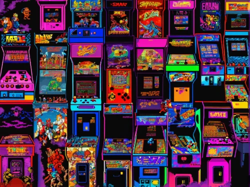 arcade games,pinball,pixel cells,retro background,mobile video game vector background,arcade game,screens,space invaders,retro eighties,slot machines,eighties,colorful city,candy crush,8bit,mobile gaming,neon candies,80s,retro items,80's design,tetris,Unique,Pixel,Pixel 04