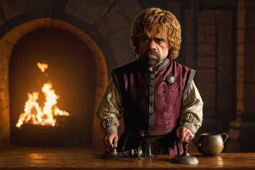 tyrion lannister,game of thrones,dwarf cookin,kings landing,thrones,bran,hobbit,dwarf sundheim,blacksmith,king arthur,tinsmith,throughout the game of love,chess player,games of light,gambler,play chess,house trailer,dwarf ooo,flickering flame,barman,Art,Classical Oil Painting,Classical Oil Painting 41