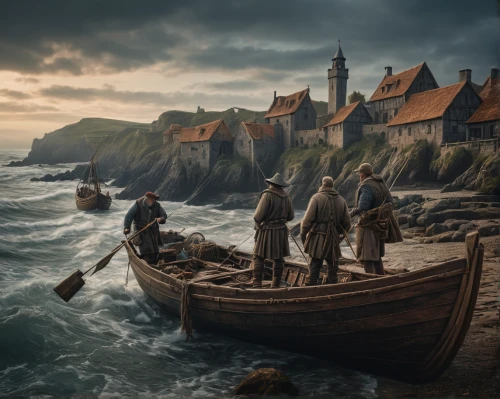 kings landing,vikings,viking ships,orkney island,viking ship,fantasy picture,dunun,thorin,heroic fantasy,fantasy art,whitby,maelstrom,clàrsach,normandy,robin hood's bay,germanic tribes,bornholm,fantasy landscape,digital compositing,hanseatic city,Photography,General,Fantasy