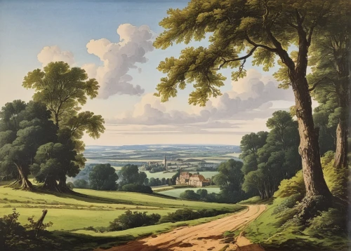 rural landscape,farm landscape,robert duncanson,home landscape,landscape,panoramic landscape,village scene,dutch landscape,taunus,green landscape,forest landscape,groenendael,landscape background,high landscape,münsterland,meadow landscape,campagna,brook landscape,autumn landscape,landscape with sea,Illustration,American Style,American Style 14