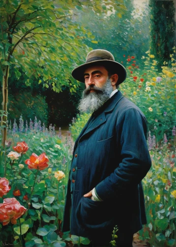 claude monet,lev lagorio,giverny,work in the garden,way of the roses,picking flowers,leonardo devinci,splendor of flowers,flowers of the field,bella rosa,gardener,adolphe,july 1888,flower garden,holding flowers,nature and man,beard flower,scent of roses,rosa,rosa-sinensis,Conceptual Art,Oil color,Oil Color 05