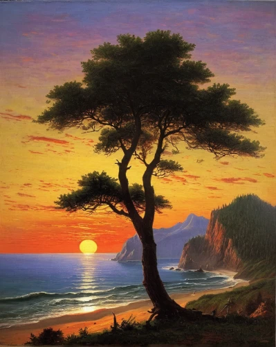 coastal landscape,robert duncanson,landscape with sea,beach landscape,tangerine tree,landscape background,lone tree,an island far away landscape,sea landscape,norfolk island pine,tropical tree,coast sunset,pine-tree,molokai,seascape,landscape,isolated tree,celtic tree,flourishing tree,nature landscape,Photography,Fashion Photography,Fashion Photography 21