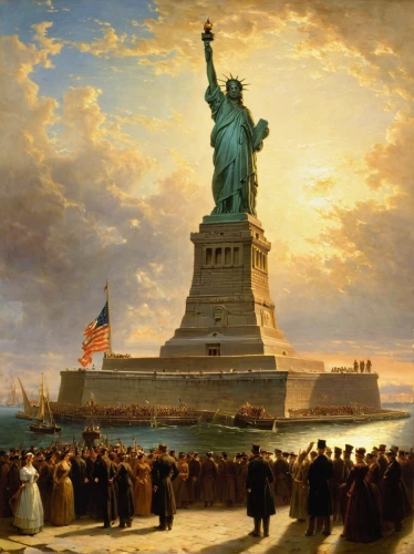 liberty enlightening the world,the statue of liberty,statue of liberty,liberty statue,a sinking statue of liberty,lady liberty,queen of liberty,liberty island,liberty,statue of freedom,new york harbor,bartholdi,america,united states of america,patriotism,the statue,usa landmarks,united state,u s,solemnly,Conceptual Art,Daily,Daily 11