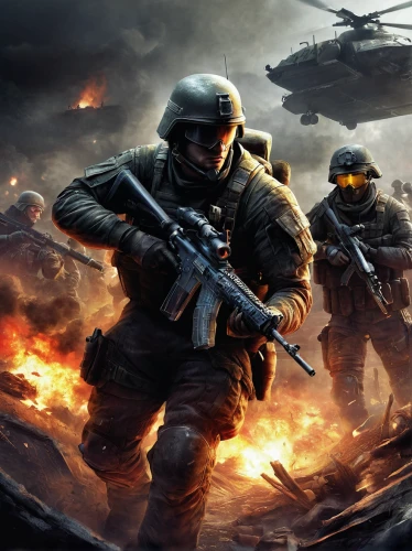 battlefield,special forces,game illustration,swat,mobile video game vector background,shooter game,military organization,battle gaming,fuze,assault,war zone,warsaw uprising,marines,armed forces,soldiers,infantry,lost in war,theater of war,massively multiplayer online role-playing game,federal army,Conceptual Art,Fantasy,Fantasy 13