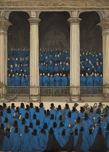 school of athens,pentecost,apollo and the muses,choral,church choir,chorus,kate greenaway,the order of cistercians,the death of socrates,apollo hylates,audience,theatre curtains,classical antiquity,athenian,greek in a circle,hellenic,the conference,motifs of blue stars,mazarine blue,church painting,Illustration,Black and White,Black and White 02