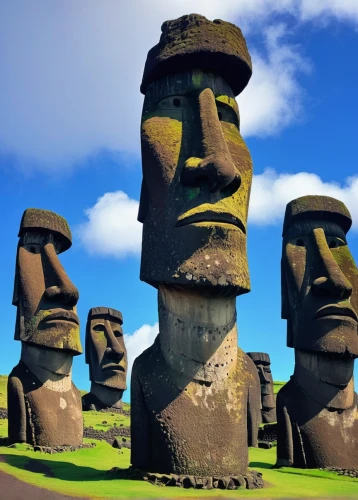 easter island,easter islands,moai,the moai,rapa nui,rapanui,stone statues,heads of royal palms,stone figures,totem,totem pole,inca face,heads,island residents,garden statues,guards of the canyon,polynesian,wooden figures,png sculpture,wall,Art,Artistic Painting,Artistic Painting 06