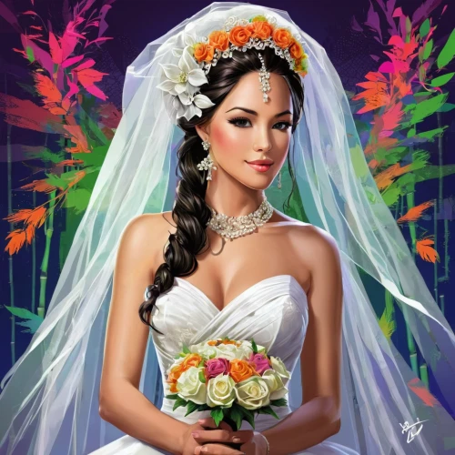bridal,bride,bridal dress,bridal veil,the bride's bouquet,vietnamese woman,bridal bouquet,indian bride,romantic portrait,wedding dress,dead bride,miss vietnam,wedding bouquet,silver wedding,bridal jewelry,bridal clothing,wedding gown,asian woman,bridal accessory,wedding photo,Conceptual Art,Daily,Daily 24