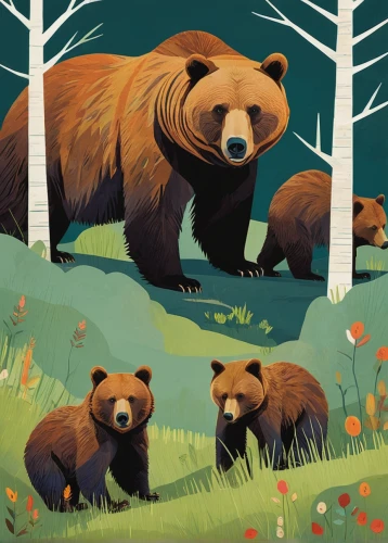 brown bears,bears,the bears,grizzlies,bear cubs,black bears,bear kamchatka,brown bear,bear guardian,woodland animals,forest animals,kodiak bear,bear,grizzly bear,great bear,little bear,fall animals,nordic bear,bear market,book illustration,Illustration,Vector,Vector 08