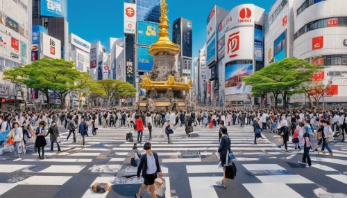 shibuya crossing,shibuya,tokyo,osaka,shinjuku,tokyo ¡¡,ginza,japan,asakusa,tokyo city,harajuku,osaka station,3d rendering,japan place,kumamoto city,odaiba,pedestrian zone,japanese background,beautiful japan,anime 3d,Art,Classical Oil Painting,Classical Oil Painting 01