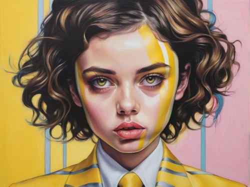 oil painting on canvas,portrait of a girl,girl portrait,oil on canvas,young woman,painting technique,yellow background,modern pop art,art painting,art,eleven,girl with cereal bowl,girl in cloth,oil painting,cool pop art,mystical portrait of a girl,mary-gold,girl in a long,meticulous painting,woman face,Conceptual Art,Daily,Daily 15