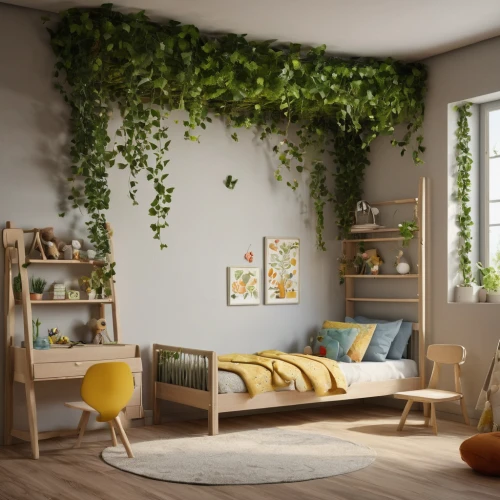 kids room,children's bedroom,modern decor,modern room,green living,children's room,livingroom,home interior,shared apartment,nursery decoration,living room,hanging plants,interior design,an apartment,baby room,house plants,apartment,hanging plant,houseplant,boy's room picture,Photography,General,Natural