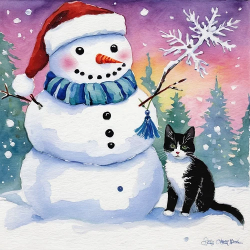christmas snowy background,christmas cat,christmas snowman,christmas animals,snowman,watercolor christmas background,snowmen,christmas snow,snow scene,christmas picture,christmas felted clip art,winter animals,snow man,christmas cards,christmas scene,watercolor christmas pattern,christmas motif,modern christmas card,christmas greeting,christmasbackground,Photography,Fashion Photography,Fashion Photography 22