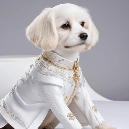 king charles spaniel,chinese imperial dog,lhasa apso,imperial coat,haute couture,pekingese,cavachon,aristocrat,white dog,prince,havanese,dog angel,dog photography,regal,coton de tulear,dog pure-breed,shih tzu,clumber spaniel,animals play dress-up,bridal clothing,Photography,Fashion Photography,Fashion Photography 02
