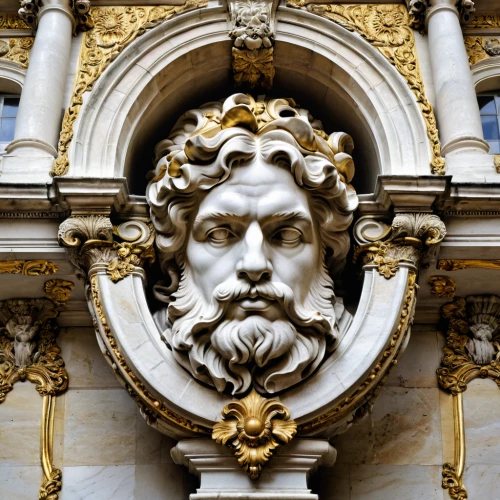 architectural detail,lion capital,corinthian order,poseidon god face,bernini,entablature,head ornament,neptune,door knocker,capital,escutcheon,detail,art nouveau,kunsthistorisches museum,ornament,mouldings,baluster,baroque,peles castle,saint peter,Photography,General,Natural