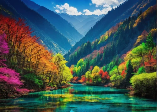 colorful background,mountain landscape,river landscape,autumn mountains,nature landscape,landscape background,beautiful landscape,splendid colors,mountainous landscape,background colorful,colorful water,landscape nature,background view nature,mountain scene,mountain river,natural scenery,japanese alps,beautiful lake,autumn landscape,natural landscape,Unique,Paper Cuts,Paper Cuts 08