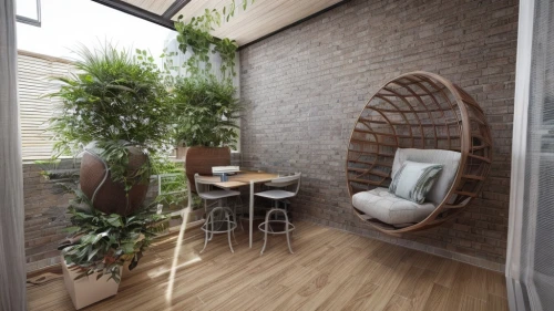 loft,3d rendering,shared apartment,an apartment,wooden windows,hallway space,brickwork,apartment,render,modern room,sitting room,livingroom,inverted cottage,brick house,hanging chair,core renovation,living room,home interior,basket wicker,penthouse apartment,Commercial Space,Working Space,Sustainable Chic