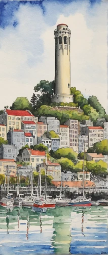 castle de sao jorge,khokhloma painting,pohang,lisbon,bosphorus,niterói,sokcho,seelturm,finistère,wolchulsan,samos,gunkanjima,dubrovnic,breizh,cavtat,wakayama,nagasaki,island of rab,izmir,istanbul,Illustration,American Style,American Style 03