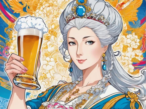 beer crown,peking opera,beer,ice beer,apple beer,corona app,i love beer,oriental princess,barmaid,shuanghuan noble,spring festival,paulaner hefeweizen,blue moon rose,ice queen,amano,draft beer,corona test,wheat beer,taiwanese opera,beer glass,Illustration,Japanese style,Japanese Style 04