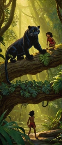 mowgli,tarzan,lilo,uganda,forest animals,monkey with cub,monkey island,black bears,hunting scene,ursa,madagascar,the lion king,the law of the jungle,jungle,king of the jungle,felidae,bear cubs,forest king lion,animal film,cub,Conceptual Art,Daily,Daily 33
