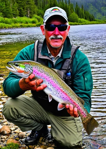 rainbow trout,fly fishing,oncorhynchus,cutthroat trout,coastal cutthroat trout,fjord trout,big-game fishing,trout,arctic char,chub salmon,the river's fish and,jig grinder,multi colored,multi-colored,rainbow colors,brown trout,montana,casting (fishing),beautiful fish,multicolored,Conceptual Art,Oil color,Oil Color 19