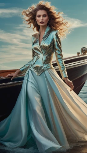 girl on the boat,fashion illustration,fashion vector,girl on the river,world digital painting,the wind from the sea,art deco woman,celtic woman,the sea maid,speedboat,image manipulation,girl in a long dress,sprint woman,buick electra,digital compositing,venetia,wind wave,photoshop manipulation,woman walking,celtic queen,Photography,General,Natural