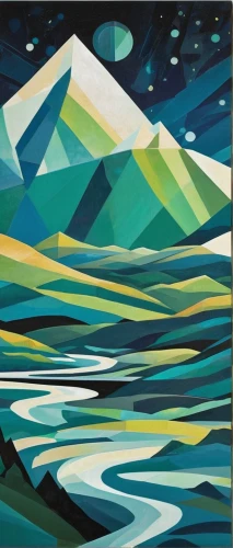 brook landscape,river landscape,braided river,mountain scene,cascades,salt meadow landscape,mountain river,flowing creek,fjord,matruschka,northernlight,mountain landscape,northern light,braque d'auvergne,boat landscape,mountain stream,shifting dunes,abstract painting,mountainous landscape,panoramical,Art,Artistic Painting,Artistic Painting 45