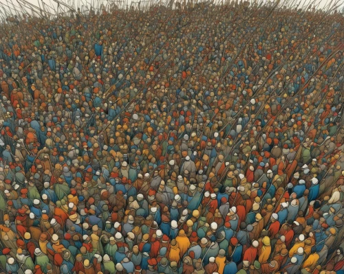 crowded,crowds,crowd of people,crowd,migration,bottleneck,audience,the crowd,swarm,flock of birds,concert crowd,migrate,bird migration,migrants,populations,animal migration,tiny people,flock,little people,large market,Illustration,Realistic Fantasy,Realistic Fantasy 04