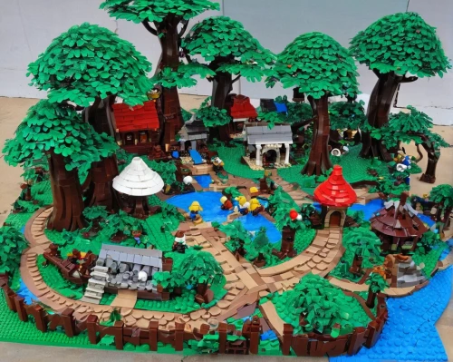 fairy village,folk village,elven forest,popeye village,fairy forest,campground,lego background,forest glade,nativity village,mud village,campsite,diorama,alpine village,hobbiton,enchanted forest,mini golf course,druid grove,escher village,knight village,korean folk village,Illustration,Retro,Retro 18