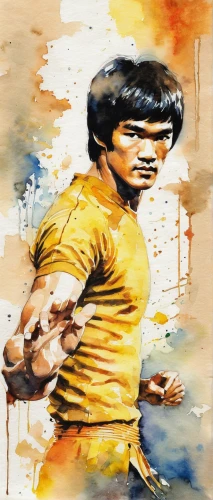 bruce lee,jackie chan,mohammed ali,muhammad ali,sachin tendulkar,ayrton senna,jeet kune do,gold paint stroke,oil painting on canvas,amnat charoen,handball player,rocky,sambo (martial art),savate,abdel rahman,runner,yellow wall,painting technique,panamanian balboa,mahendra singh dhoni,Photography,Documentary Photography,Documentary Photography 31