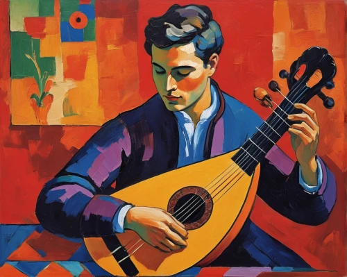 charango,cavaquinho,pandero jarocho,jazz guitarist,bouzouki,classical guitar,cimarrón uruguayo,braque francais,itinerant musician,arpeggione,musician,guitar player,mandolin,string instrument,cellist,ibanez,alejandro vergara blanco,concert guitar,flamenco,mariachi,Conceptual Art,Oil color,Oil Color 25