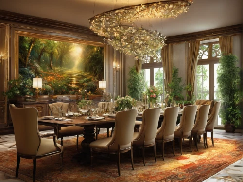 dining room,breakfast room,dining room table,luxury home interior,dining table,great room,kitchen & dining room table,fine dining restaurant,tablescape,interior decor,dining,ornate room,currant decorative,table arrangement,interior decoration,luxury property,gleneagles hotel,exclusive banquet,decorates,table setting,Conceptual Art,Fantasy,Fantasy 05