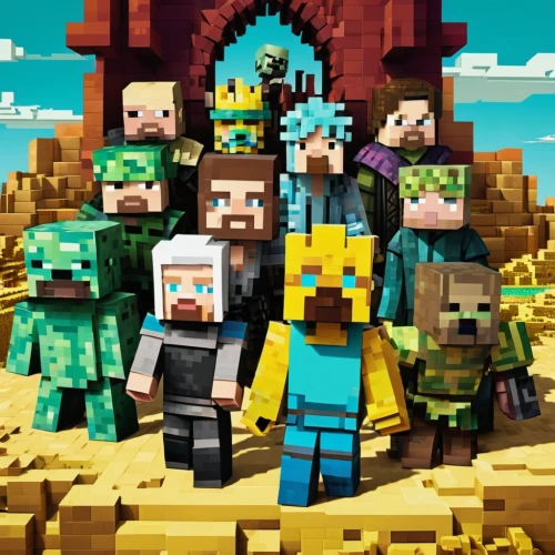 villagers,minecraft,cube background,lego background,game characters,april fools day background,miners,asterales,a3 poster,media concept poster,meteora,massively multiplayer online role-playing game,pixel art,spoiler,fan art,group photo,dwarves,brick background,assemble,edit icon,Unique,Pixel,Pixel 03