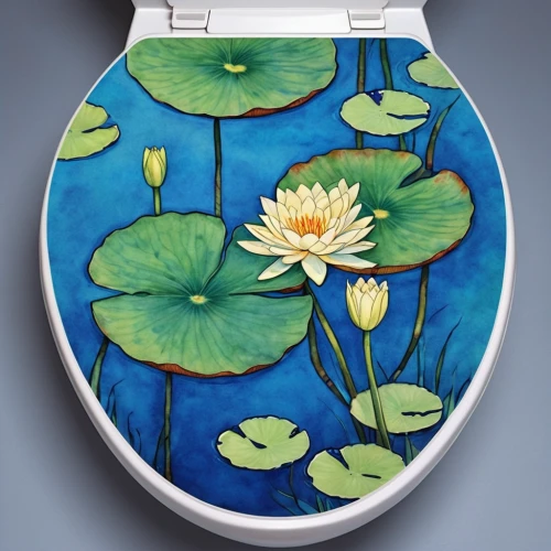 water lily plate,water lotus,water lilies,white water lilies,lotus on pond,lotus flowers,lotuses,water lilly,lotus pond,lily pads,large water lily,water lily,lily pad,toilet seat,pond flower,lotus blossom,nelumbo,lotus ffflower,waterlily,flower painting,Illustration,Retro,Retro 17