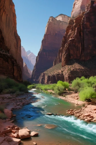 grand canyon,canyon,zion,united states national park,zion national park,river landscape,glen canyon,rio grande river,fairyland canyon,bright angel trail,guards of the canyon,mountain river,navajo bay,beautiful landscape,big bend,horseshoe bend,street canyon,red rock canyon,world digital painting,arizona,Conceptual Art,Fantasy,Fantasy 02