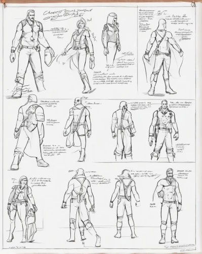 fighting poses,male poses for drawing,costume design,concept art,character animation,pencils,comic character,comic characters,superhero comic,figure group,stand models,concepts,sheet drawing,cover parts,male character,mono-line line art,harnesses,iron mask hero,protective suit,gestures,Unique,Design,Character Design