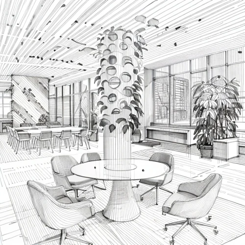 mid century modern,conference room,modern office,hotel lobby,contemporary decor,interior design,modern decor,offices,lobby,interiors,money tree,meeting room,interior decoration,search interior solutions,study room,board room,school design,interior modern design,interior decor,royal palms,Design Sketch,Design Sketch,None