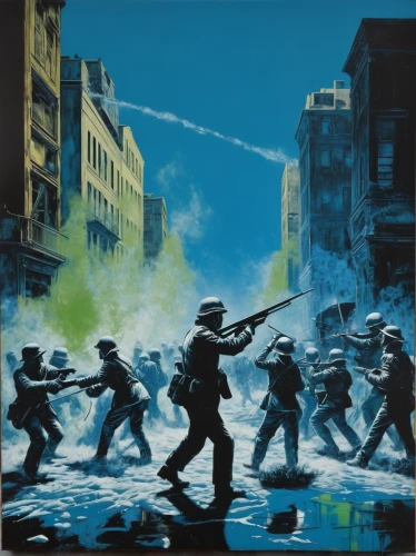 army men,warsaw uprising,infantry,federal army,soldiers,armed forces day,armed forces,clash,riot,wartime,overtone empire,patrol,french foreign legion,may day,city youth,war,cd cover,wall,patrols,the army,Illustration,Realistic Fantasy,Realistic Fantasy 23