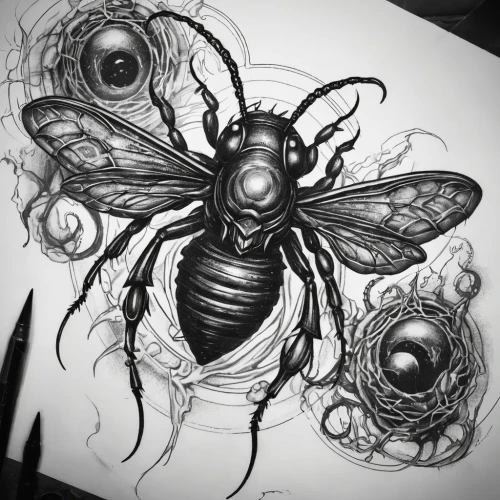 drawing bee,drone bee,pencil art,cicada,bombyx mori,insects,winged insect,artificial fly,housefly,black fly,entomology,flying insect,flies,insect,hand-drawn illustration,insect ball,silk bee,pencil drawings,pollinate,wasp,Illustration,Realistic Fantasy,Realistic Fantasy 47