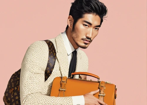 shoulder bag,briefcase,satchel,louis vuitton,business bag,male model,milbert s tortoiseshell,kelly bag,doctor bags,duffel bag,laptop bag,leather goods,leather suitcase,luggage set,stone day bag,luggage and bags,messenger bag,businessman,choi kwang-do,janome chow,Illustration,Japanese style,Japanese Style 08