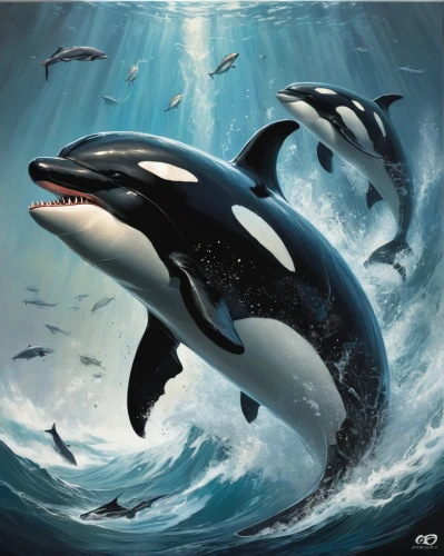 orca,killer whale,cetacea,cetacean,northern whale dolphin,oceanic dolphins,marine reptile,whales,common dolphins,marine mammal,tursiops truncatus,toothed whale,rough-toothed dolphin,bottlenose dolphins,dolphins,giant dolphin,porpoise,whale,requiem shark,marine mammals,Conceptual Art,Fantasy,Fantasy 12