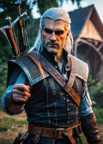 witcher,male elf,cullen skink,male character,dwarf sundheim,norse,kadala,dane axe,odin,knight village,haighlander,cable,blacksmith,nördlinger ries,cosplay image,archer,yuvarlak,viking,elven,mercenary,Art,Classical Oil Painting,Classical Oil Painting 09